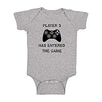 Player 3 Has Entered The Game Funny Baby One Piece Gaming Gamer Romper