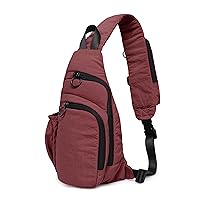 ODODOS Crossbody Sling Bag with Adjustable Straps Small Backpack Lightweight Daypack for Casual Hiking Outdoor Travel