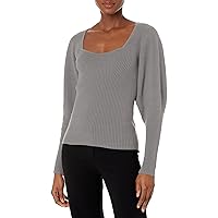 BCBGMAXAZRIA Women's Sweater with Dolman Sleeves and Square Neck