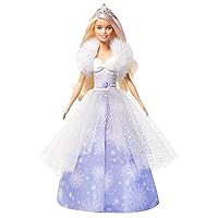 Barbie Dreamtopia Fashion Reveal Princess Doll, 12-inch, Blonde with Pink Hairstreak