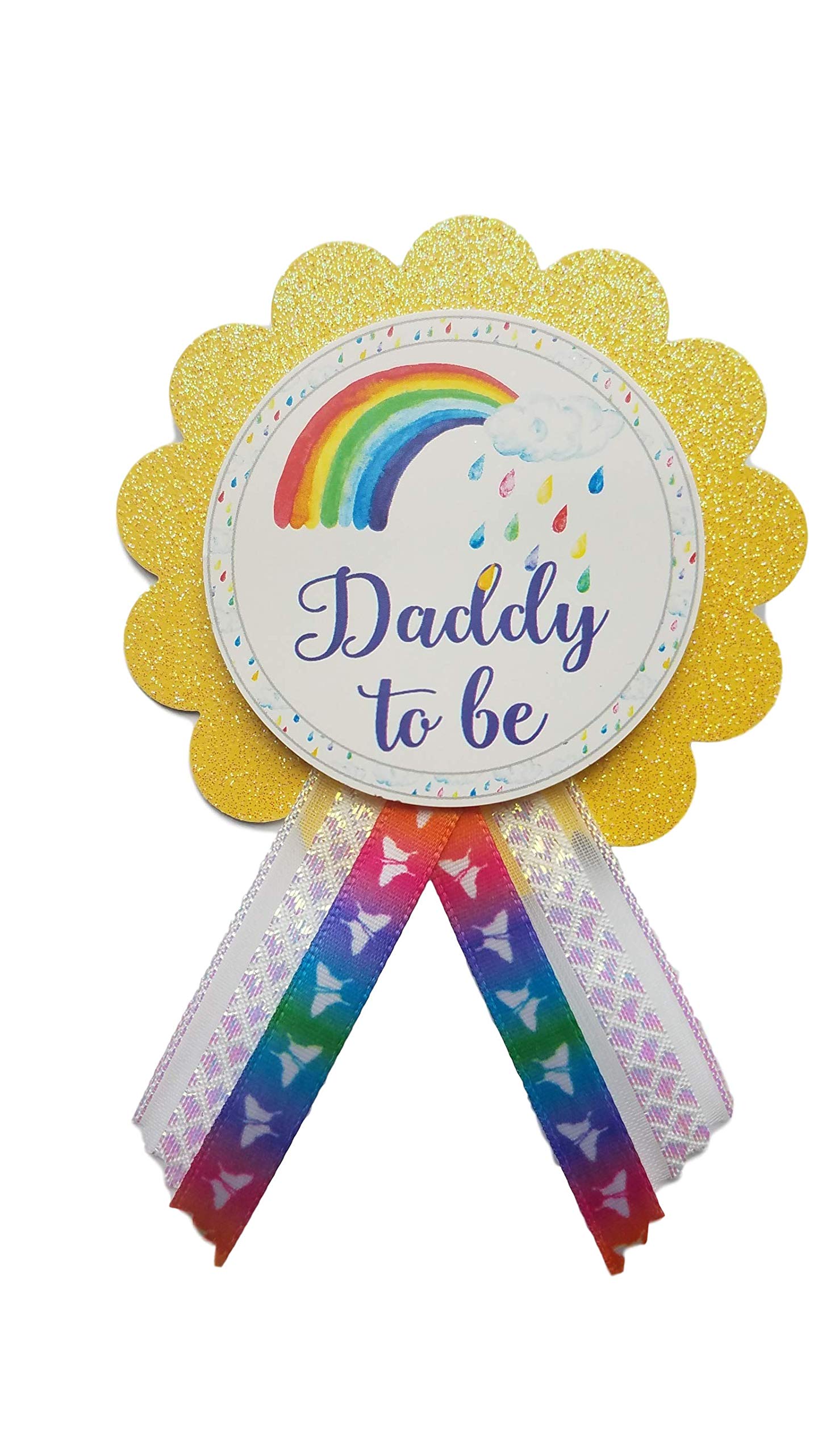 Amy's Bubbling Boutique Mommy to Be & Daddy to Be Pin Rainbow Baby Shower Pin for parents to wear, , It's a Girl, It's a Boy Baby Sprinkle