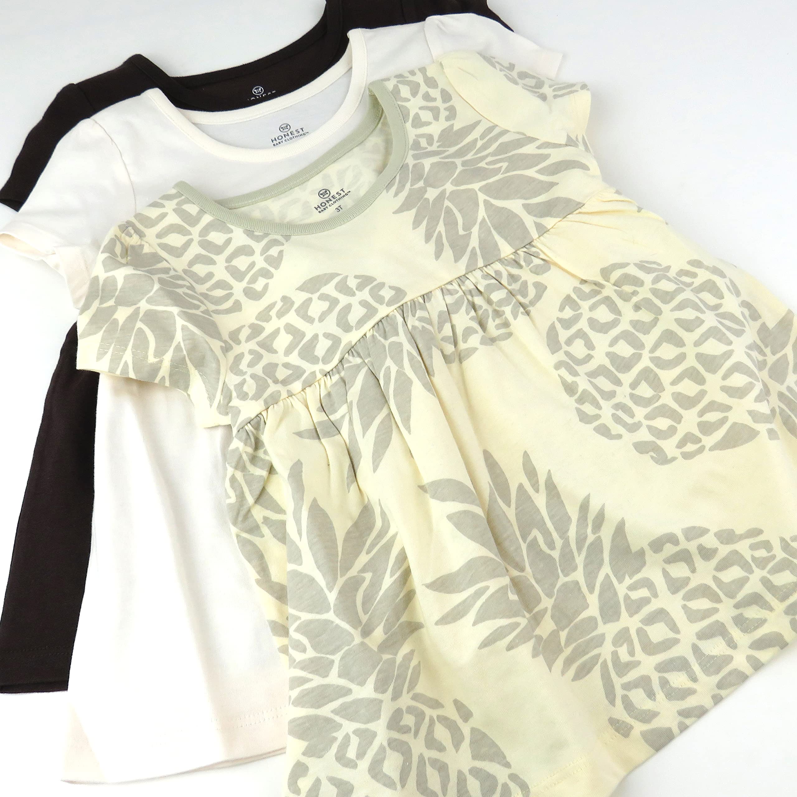 HonestBaby Multipack Short Sleeve T-Shirt Tee 100% Organic Cotton Infant Baby, Toddler,Little Kids Boys, Girls,Unisex(Legacy)
