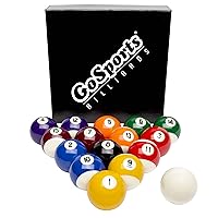 GoSports Regulation Billiards Balls Complete Set of 16 Professional Balls