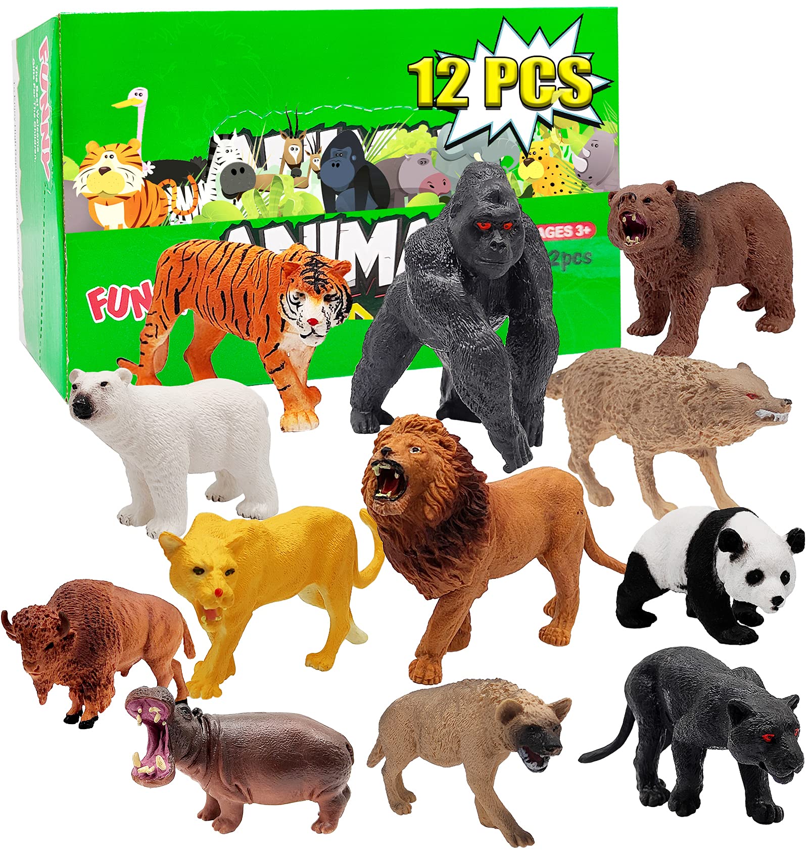 Mua 12 Pieces Wildlife Animals Action Figure, Realistic Animals Action  Model Toy, African Jungle Animals Playset trên Amazon Mỹ chính hãng 2022 |  Fado