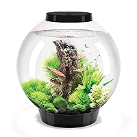 biOrb Classic 30 Acrylic 8-Gallon Aquarium with White LED Lights Modern Tank for Tabletop Display, Black