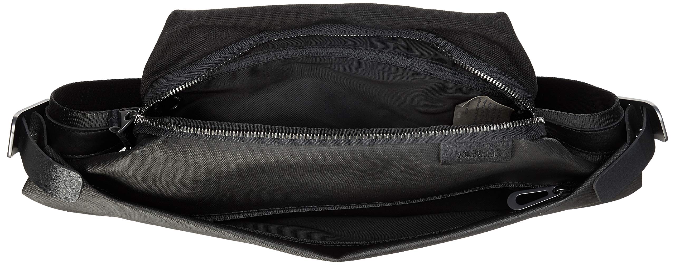 Cote & Ciel Men's Isarau Coated Canvas Belt Bag, Black, One Size