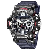 SMAEL Men's Military Watch Outdoor LED Digital Watch Waterproof Tactical Army Wrist Sports Watches for Men 8072