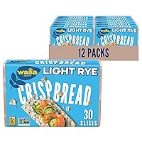 Wasa Light Rye Crispbread, 9.5 oz (Pack of 12), Rye Crackers, Non-GMO Ingredients, Fat Free