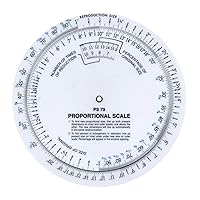 Westcott 6” Proportional Measuring Scale, White, PS-79