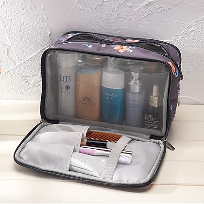 Shubb Makeup Bag Travel Toiletry Bags Large Cosmetic Pouch for Women Girls Water-resistant