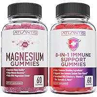 60 Magnesium Citrate Gummies + 8-in-1 Immune Support 60 Gummies