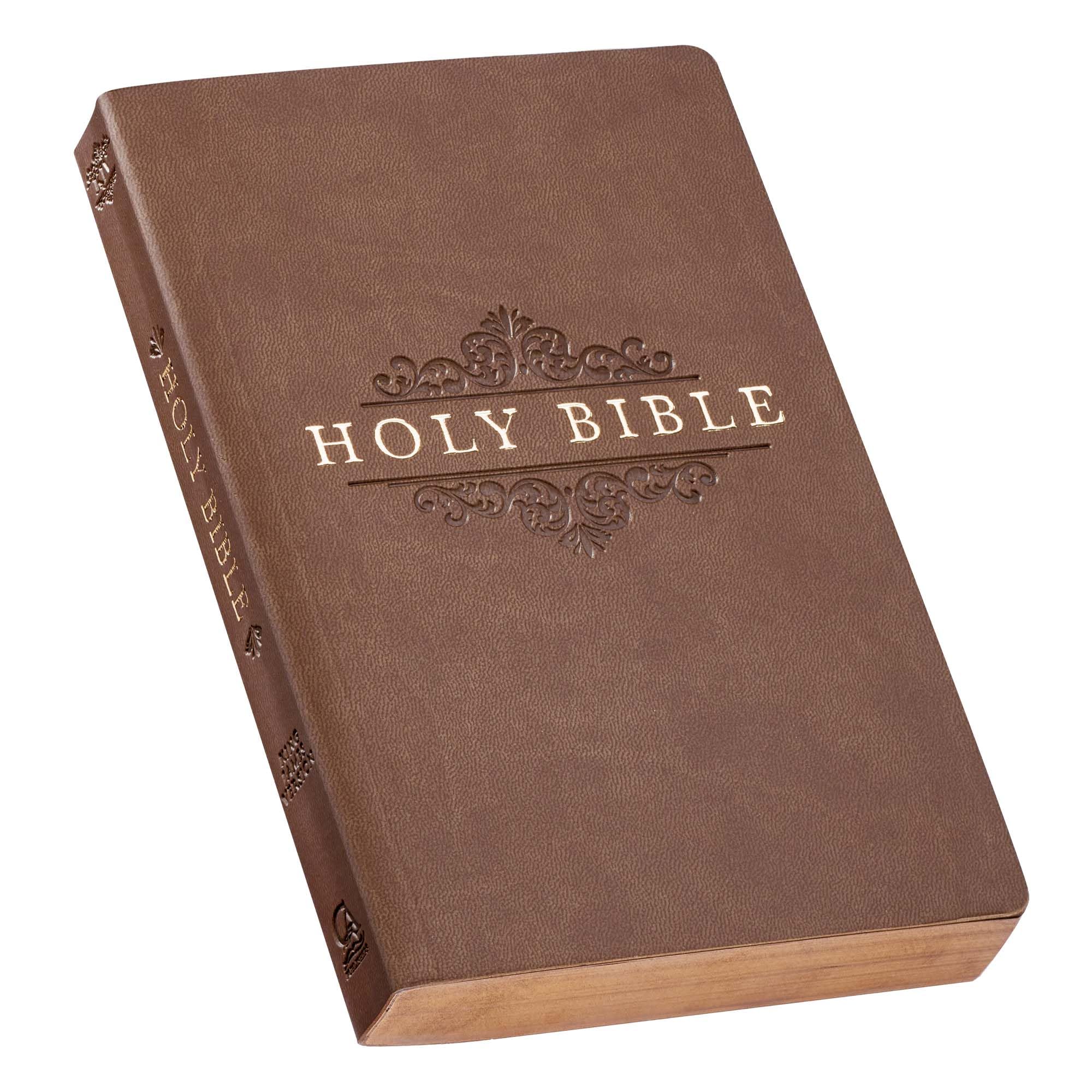 KJV Holy Bible, Gift and Award Bible Faux Leather Softcover, King James Version, Tan