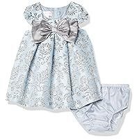 Bonnie Jean Baby Girls' Short Sleeve Jacquard Party Dress