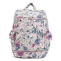 Vera Bradley Featherweight Commuter Backpack Travel Bag, Fresh-Cut Floral Lavender