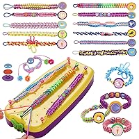 Arts and Crafts for Kids Age 8-12 Friendship Bracelet Making Kit for Girls - Best Birthday Gifts Ideas for Girl 7 9 10 11 Year Old - Popular Bracelets String Maker Toys Set