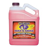 Wizards Mist-N-Shine Professional Detailer - Multi-Use Glass Cleaner and Scratch Remover for Vehicles - Adds Gloss to Paint, Chrome and Glass - 1 Gallon Refill for Spray Bottle - Made in USA