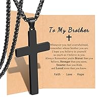 PINKDODO Cross Necklace for Men, Valentines Day Birthday Christmas Gifts for Son Grandson Nephew Brother Boyfriend Mens