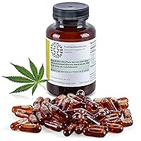 PureC60OliveOil C60 Organic Hemp Seed Oil Capsules Pills 100ml / 3.4 Fl Oz - 99.99% Carbon 60 Solvent Free 80mg - Food Grade - Carbon 60 Hemp Seed Oil - from The Leading Global Producer