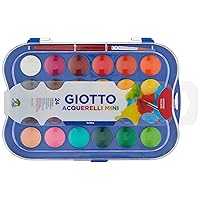 Giotto Box 24 Watercolours Mini, Pans, Assorted Count