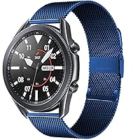 20/22mm for Huawei Watch gt2 pro/fit Band for Watch 3 45/41mm Stainless Steel milanese Belt Active 2 46/42mm Strap (Color : Blue, Size : Huawei GT 2 2e 46mm)