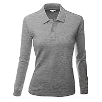 Women's Luxurious Solid Long Sleeves PK Polo Shirt