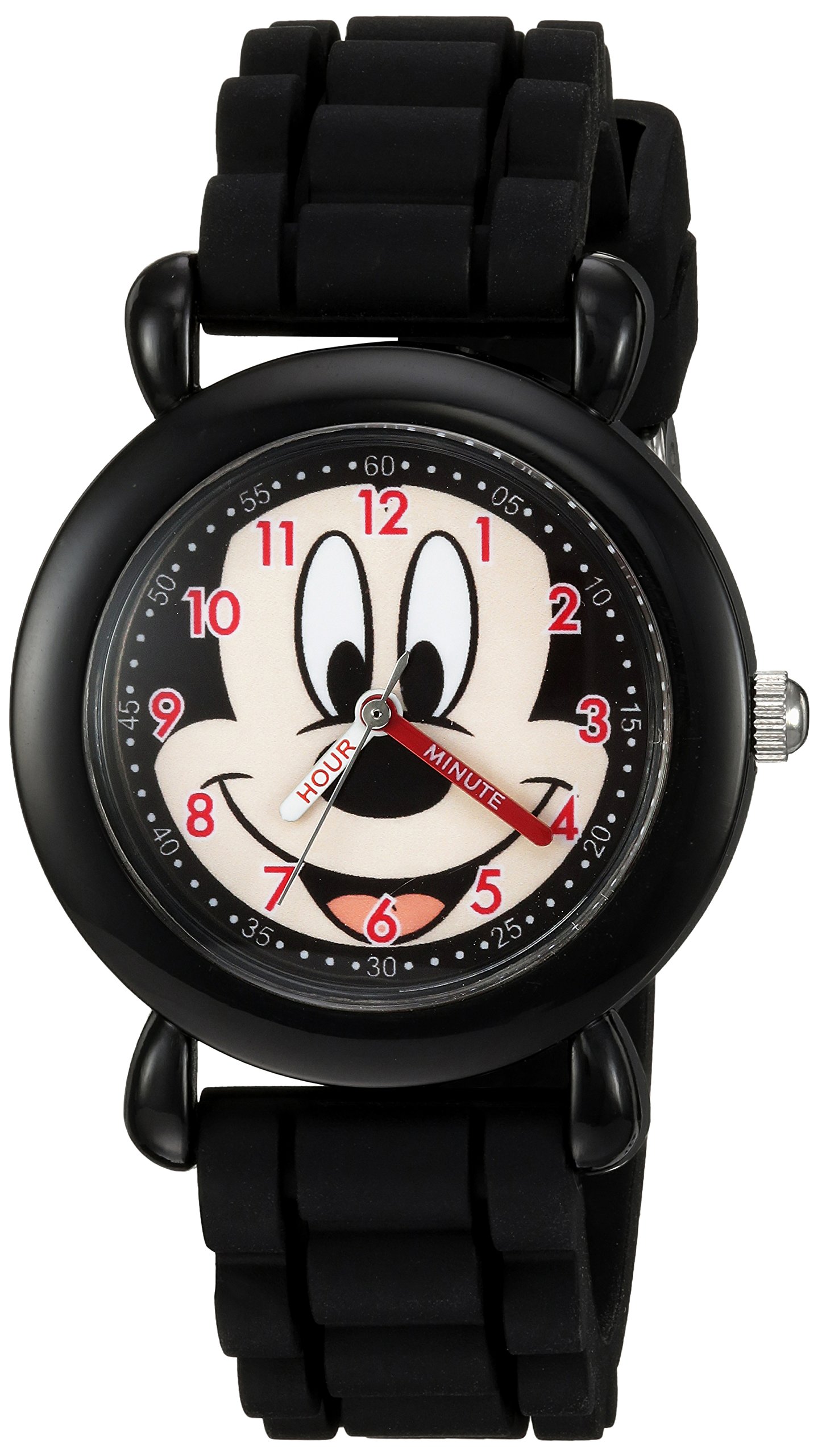 Disney Mickey Mouse Kids' Plastic Time Teacher Analog Quartz Silicone Strap Watch