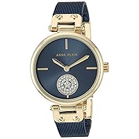 Anne Klein Women's Premium Crystal Accented Mesh Bracelet Watch