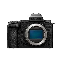 Panasonic LUMIX S5IIX Mirrorless Camera, 24.2MP Full Frame with Phase Hybrid AF, New Active I.S. Technology, 5.8K Pro-Res, RAW Over HDMI, IP Streaming - DC-S5M2XBODY Black