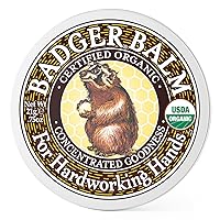 Badger - Hardworking Hands Healing Balm, Aloe Vera & Wintergreen, Working Hand Balm, Balm, for Dry Hands, Hand Moisturizer Balm, Certified Organic Hand Balm, Hand Repair Balm, 0.75 oz