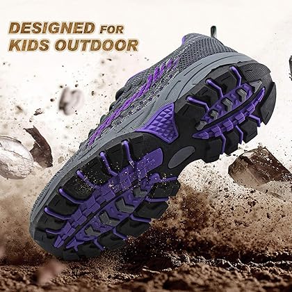 JABASIC Kids Hiking Shoes Outdoor Adventure Athletic Sneakers