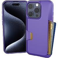 Smartish iPhone 15 Pro Wallet Case - Wallet Slayer Vol. 1 [Slim + Protective] Credit Card Holder - Drop Tested Hidden Card Slot Cover Compatible with Apple iPhone 15 Pro - You're Just Jelly