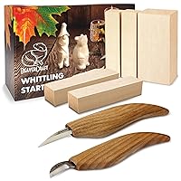 BeaverCraft Deluxe Wood Carving Kit S18X - Wood Carving Knife Set - Spoon  Carving Tools Set - Whittling Knives Kit - Woodworking Kit Wood Carving  Tools Kit Large Whittling Kit S18X