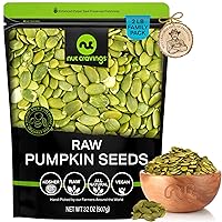 Nut Cravings - Raw Pumpkin Seeds Pepitas, Unsalted, Shelled, Equivalent to Organic (32oz - 2 LB) Bulk Nuts Packed Fresh in Resealable Bag - Healthy Protein Snack, All Natural, Keto, Vegan, Kosher