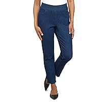 Alfred Dunner Womens Petite Super Stretch Mid-Rise Short Length Pant