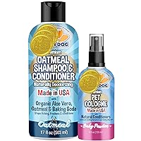 Oatmeal Shampoo 17oz + Baby Powder Cologne 4oz Bundle