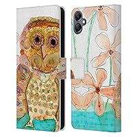Head Case Designs Officially Licensed Wyanne Baby Owl Owl Leather Book Wallet Case Cover Compatible with Samsung Galaxy A05