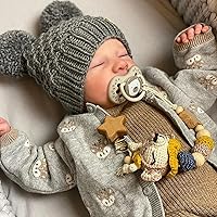 Lifelike Reborn Baby Dolls Boy - 17-Inch Soft Body Realistic-Newborn Full Body Vinyl Anatomically Correct Real Life Baby Dolls with Toy Accessories for Kids Age 3 4 5 6 7 +