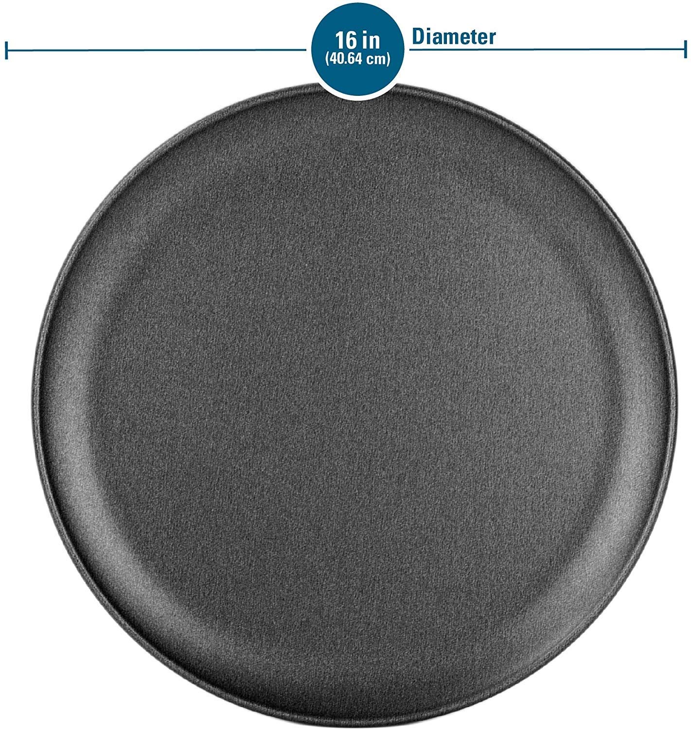 ProBake Nonstick 16” Pizza Pan, Dark Grey