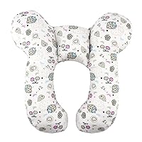 Baby Travel Pillow，Baby Head Neck Body Support Pillow for Newborn Infant Toddler，Baby Travel Pillow for Pushchair,Car Seat,Travel (Strawberry)