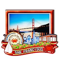 U.S. San Francisco Wooden Magnet 3D Fridge Magnets Travel Collectible Souvenirs Decorations Handmade Crafts-4