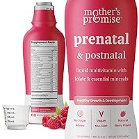 Prenatal & Postnatal Multivitamin for Women | Sugar Free Liquid Prenatal Vitamins for Women with Folate, Choline & Organic Fruits for Preconception, Pregnancy & Nursing | Vegan & Non-GMO