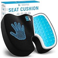 Ergonomic Innovations Office Chair Cushions, Comfort Supportive Gel Seat Cushion for Desk Chair, Car Seat Cushion for Car Driving, Pressure Relief Seat Cushion for Tailbone Pain Relief