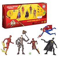 DC Comics, The Flash Ultimate Figure Set (Amazon Exclusive), 5 Action Figures with Accessories, 4-inch Collectible Kids Toys for Boys and Girls 3+