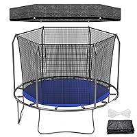 Windyun Trampoline Cover for 10 ft 12 ft Black Trampoline Sunshade Tent Cover Trampoline Top Cover for Round Trampoline Outdoor Sports Accessories, Tent Only,