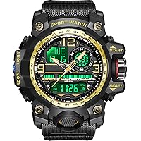 Mens Military Watch Sport Watches Waterproof Tactical Watch Outdoor Digital Watch Big Face Alarm Stopwatch LED Watch for Men