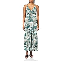Angie Women's Floral Maxi Dress with Cutout
