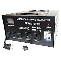 SEVENSTAR AR 5000W Heavy Duty Voltage Reglator/Stabilizer with Built-in Step Up/Down Voltage Transformer