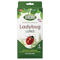 BioCare Ladybug Lures, Nontoxic and Pesticide-Free, Made in USA, 4 Count, Brown - S702