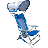 GCI Outdoor Backpack Beach Chair, Royal Blue, Foldable, Portable, Adjustable, Sturdy Steel and Polyester