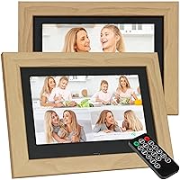 7-inch Digital Photo Frame, 4 Windows Slideshow, 1280x800 High Definition IPS Screen, Remote Control, Play Photos/Music/Videos Using USB/SD Card, Display Calendar, 2024 Mahogany,Non-WiFi